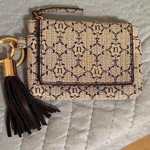 Chic Black and Cream Patterned Women's Wallet